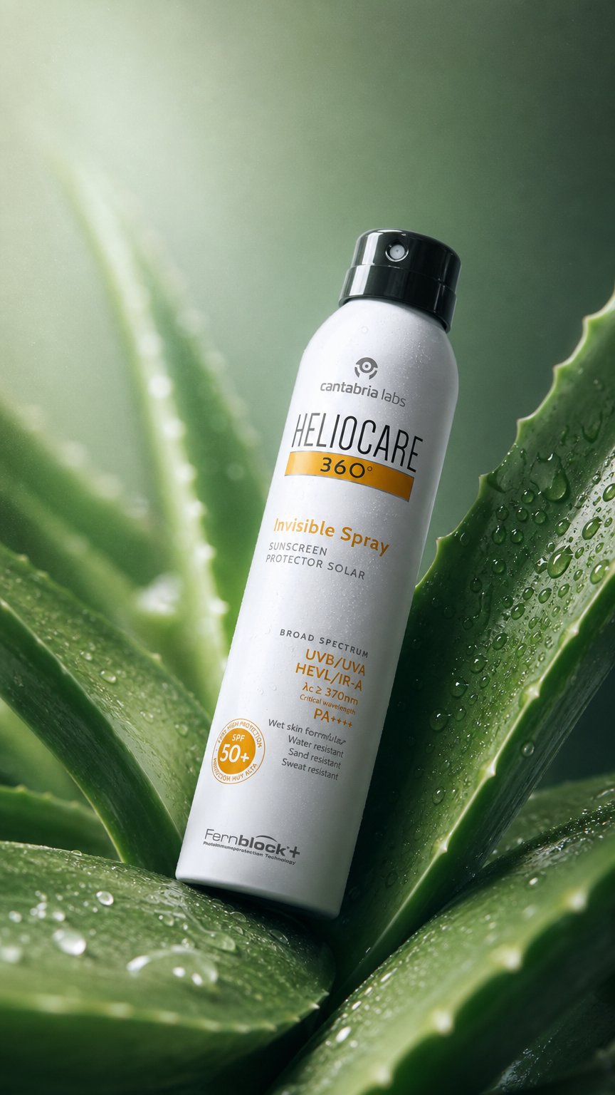 AI product shot of HELIOCARE 360 Invisible Spray SPF 50+