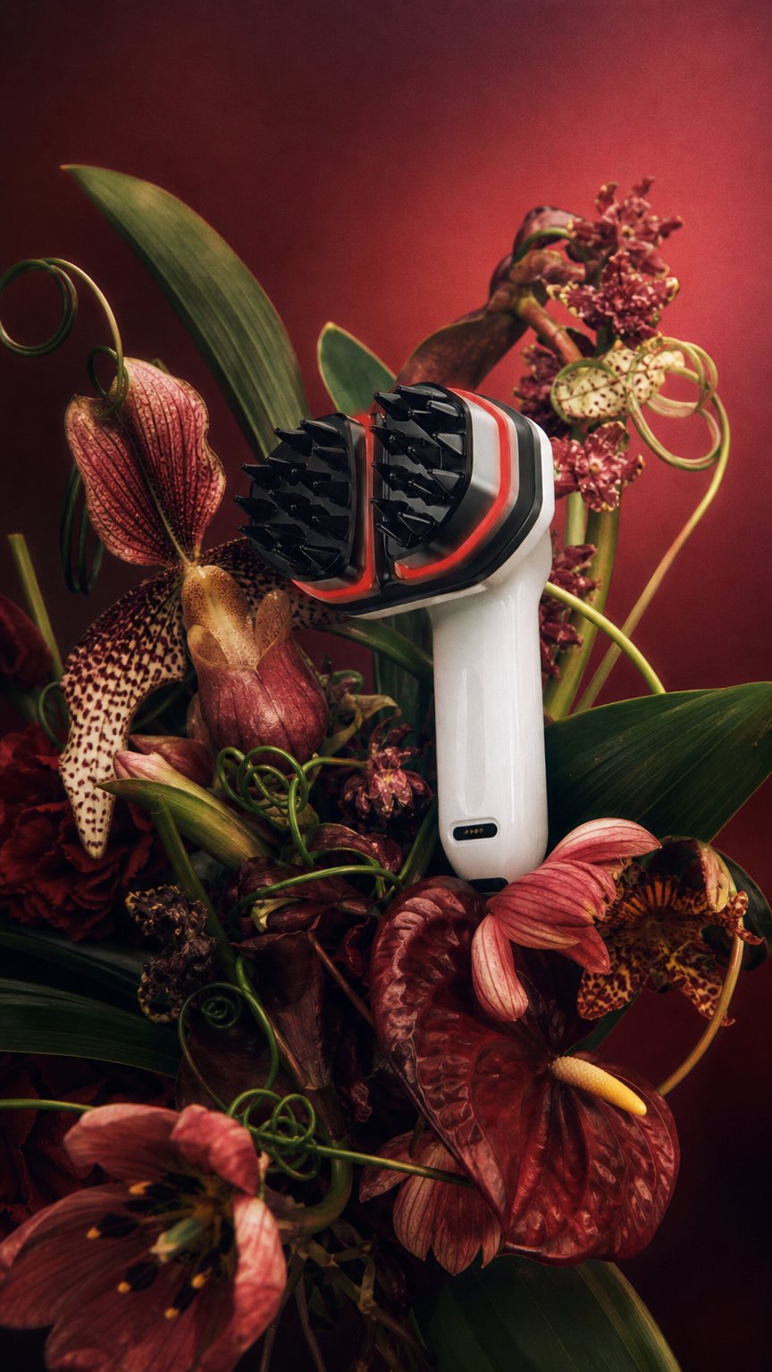 AI product shot of Vibrato Scalp Massager