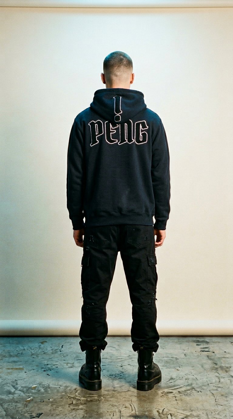 AI product shot of PENG LOGO Hoodie