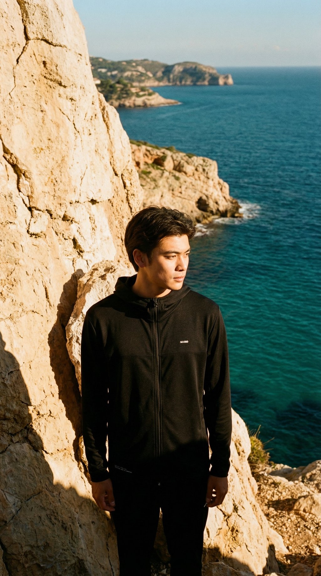 AI product shot of Cotton-like sweat full-zip hoodie | SFIDA