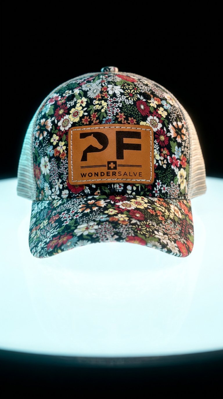 AI product shot of Floral Print Hat
