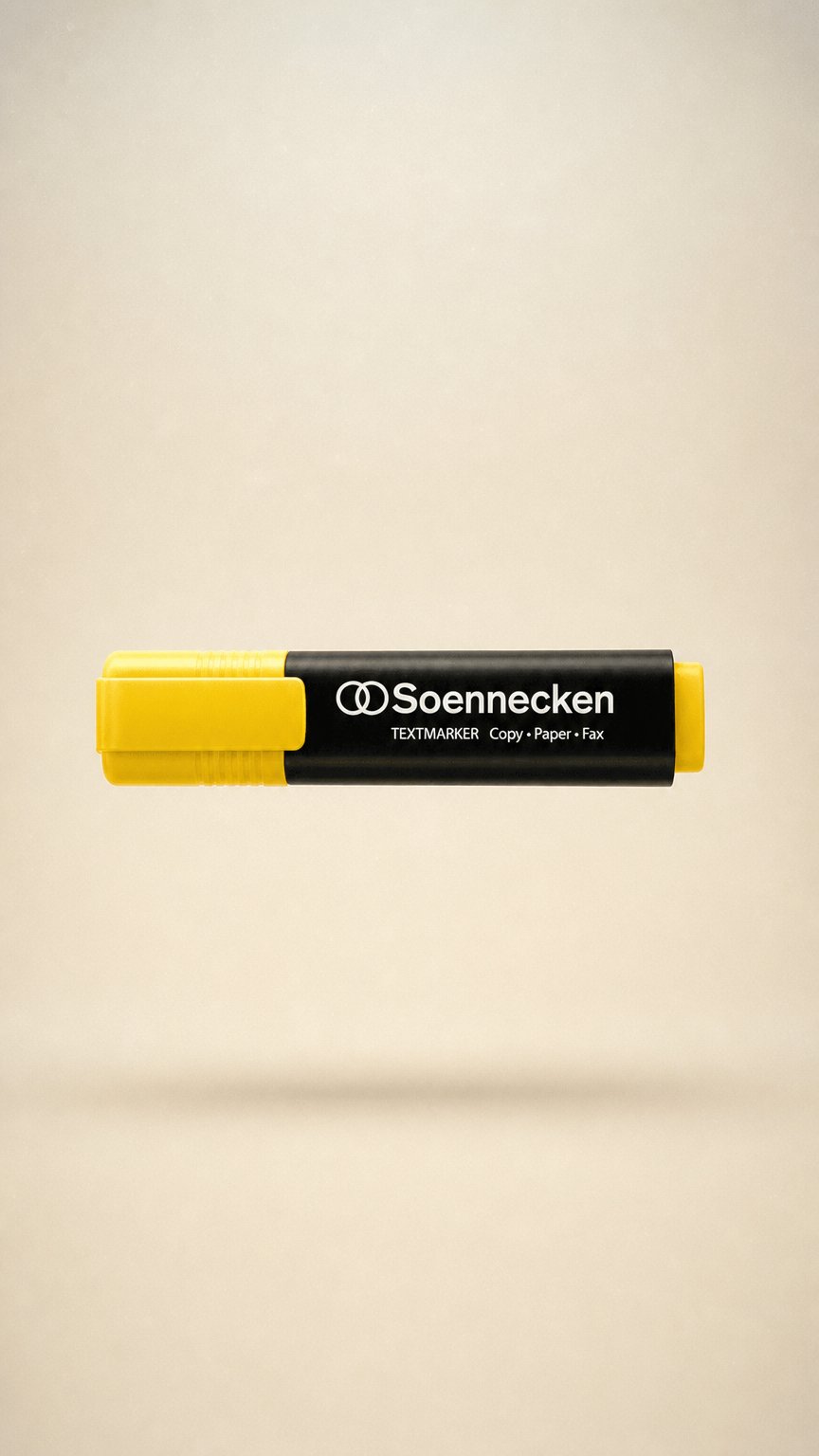 AI product shot of Soennecken Textmarker