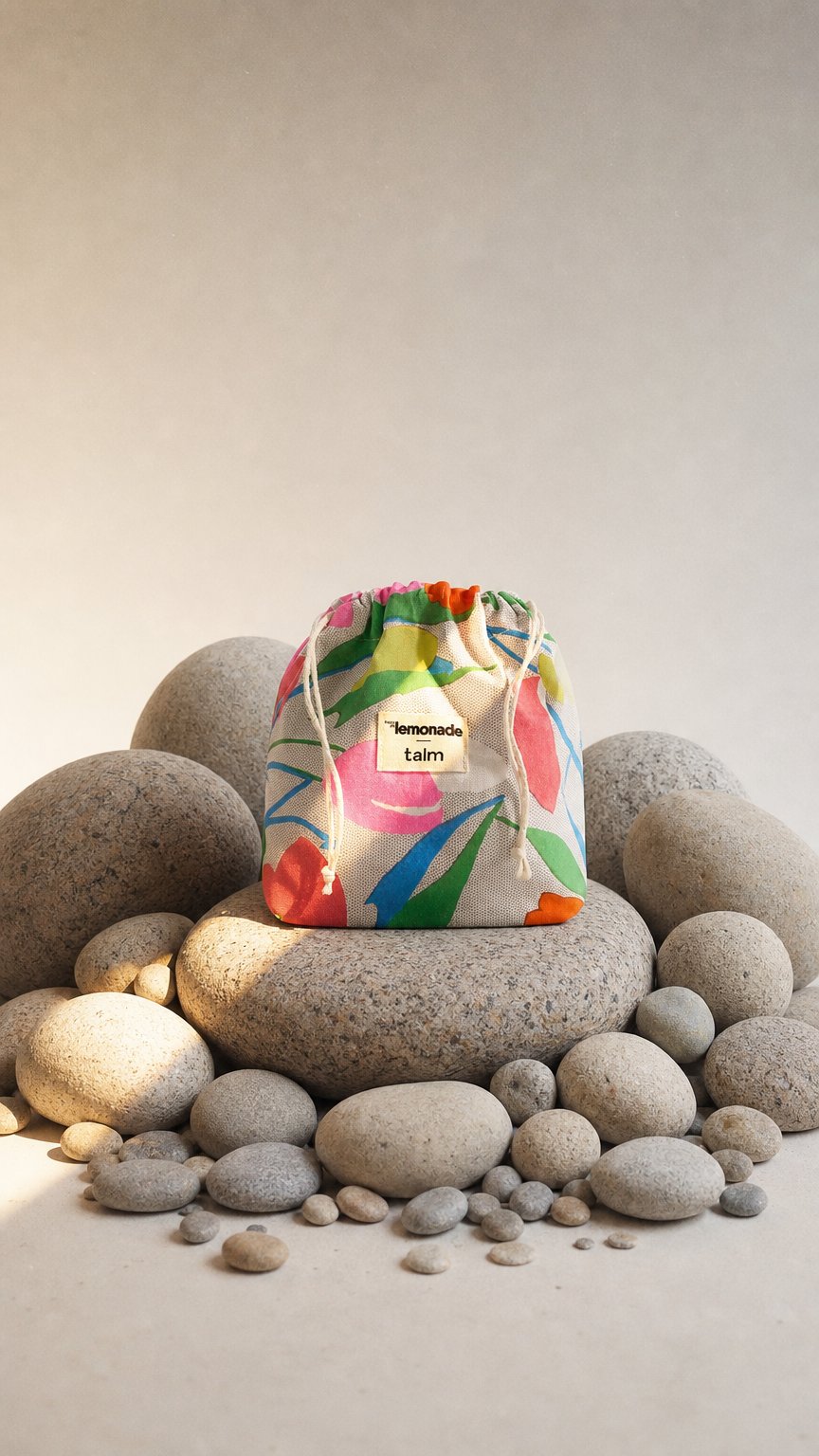 AI product shot of La trousse de l'été — solaire + brume