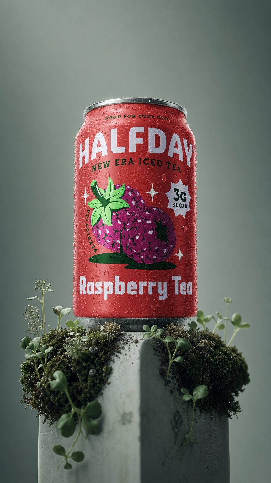 AI product shot of Raspberry iced tea 6x4 24 Pack Case- SS
