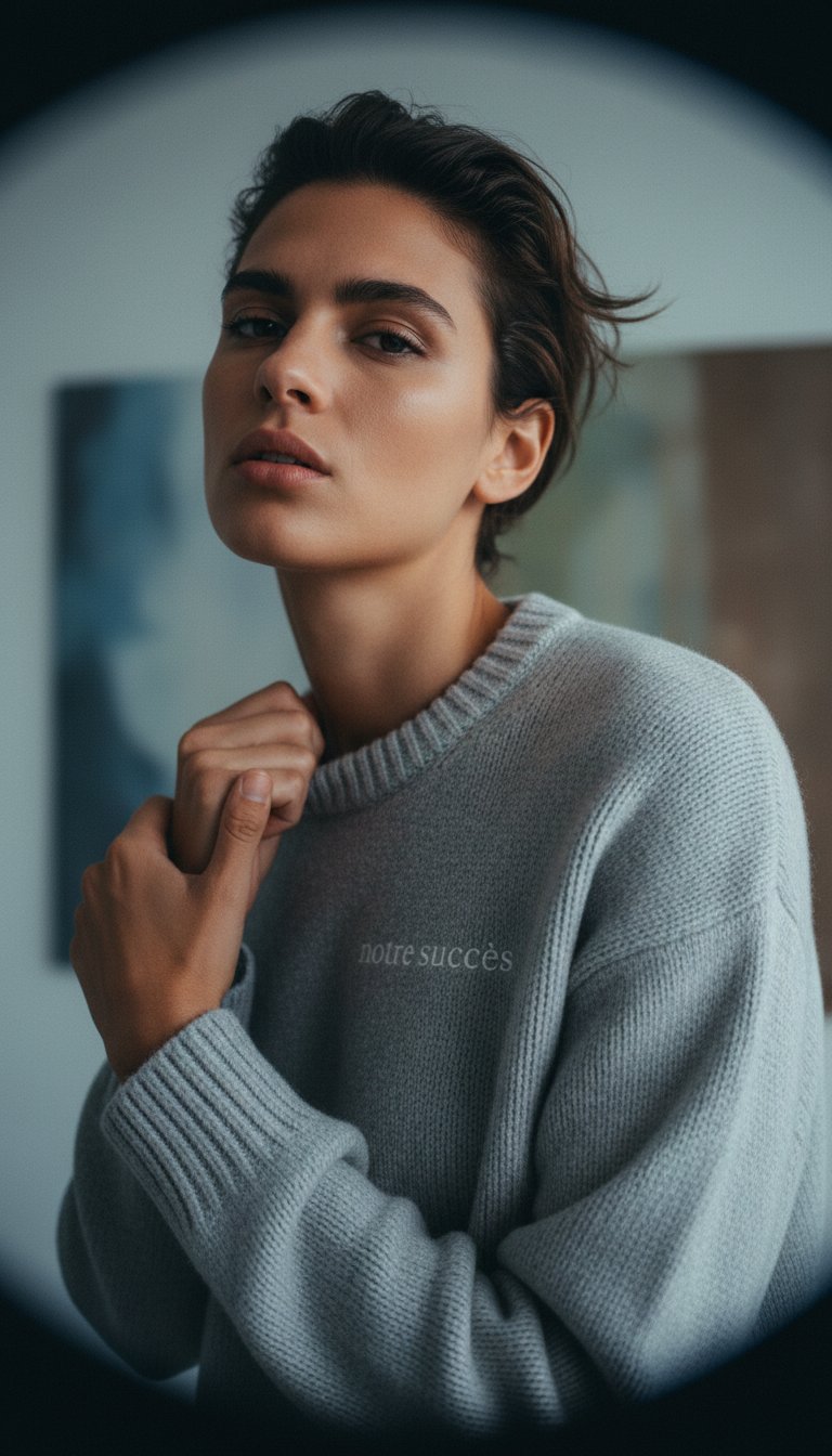 AI product shot of Classic Knit Sweater