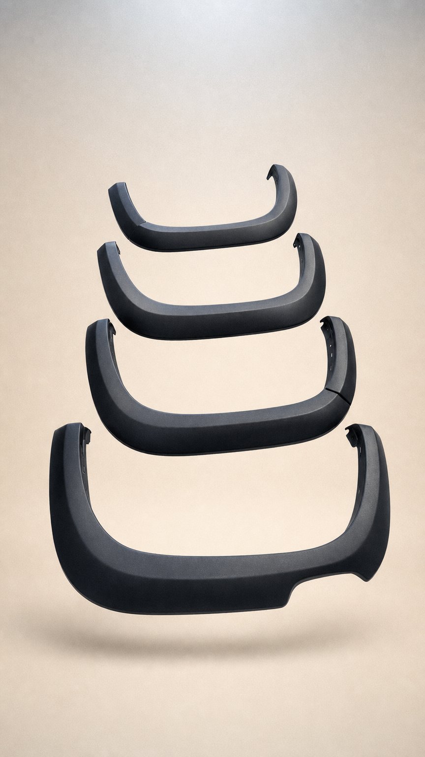 AI product shot of Volkswagen Amarok Fender Flare Set NF 2023+ ABS plastic Matte Finish