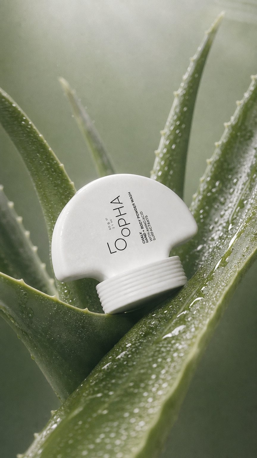 AI product shot of Chalk Hand + Body Powder Wash