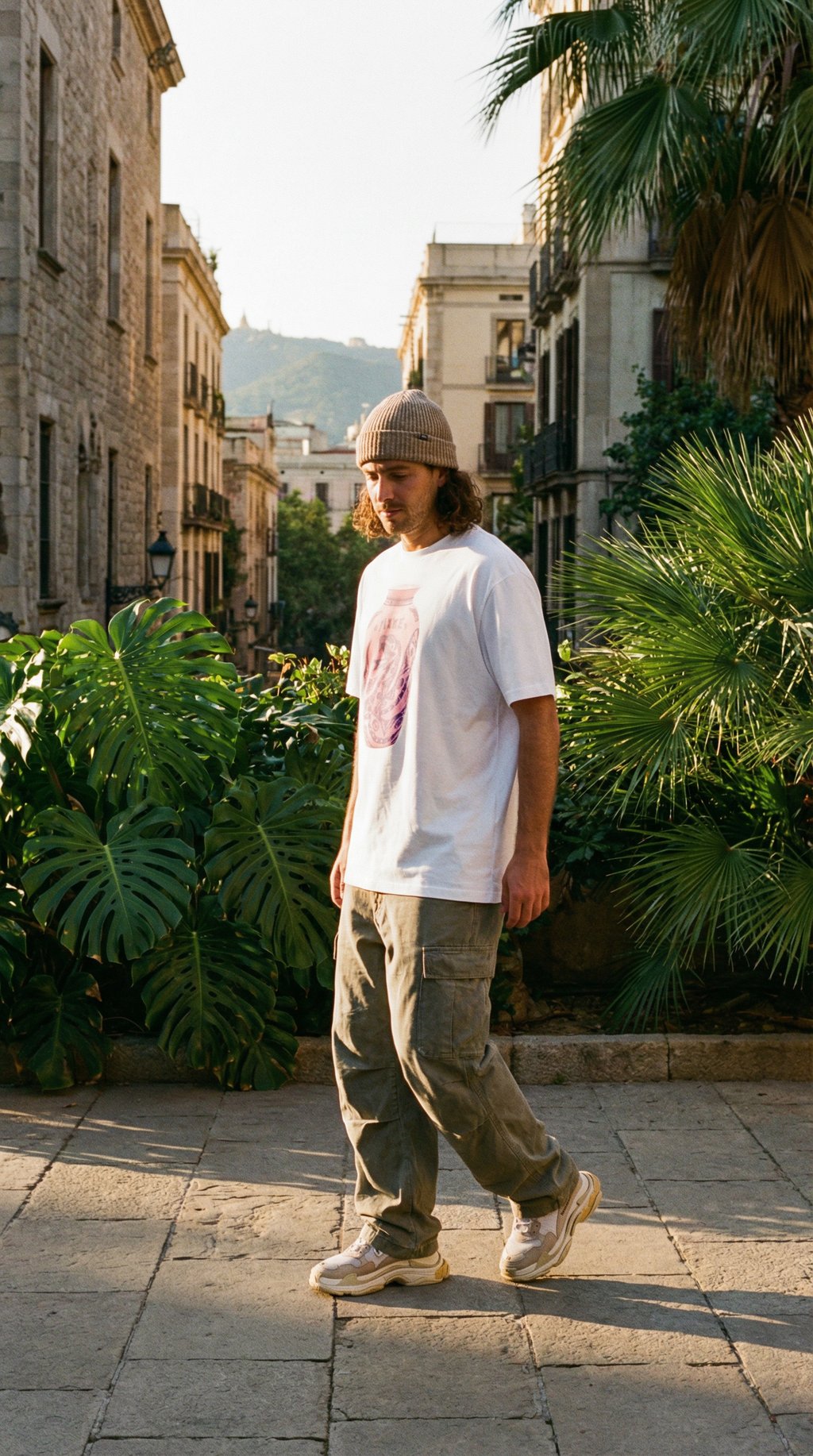 AI product shot of Nike SB Vase T-Shirt White
