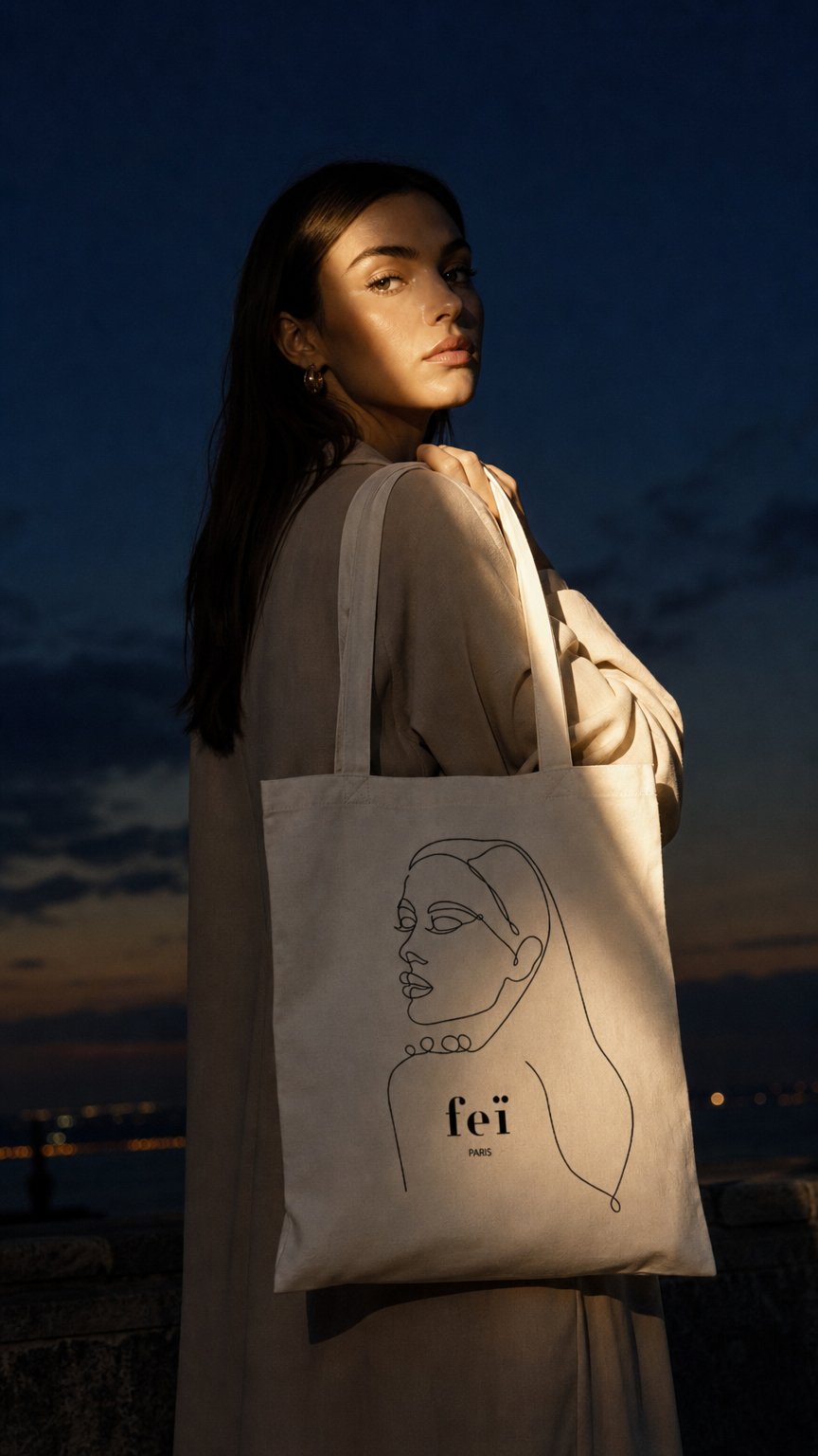 AI product shot of Tote bag Feï Paris