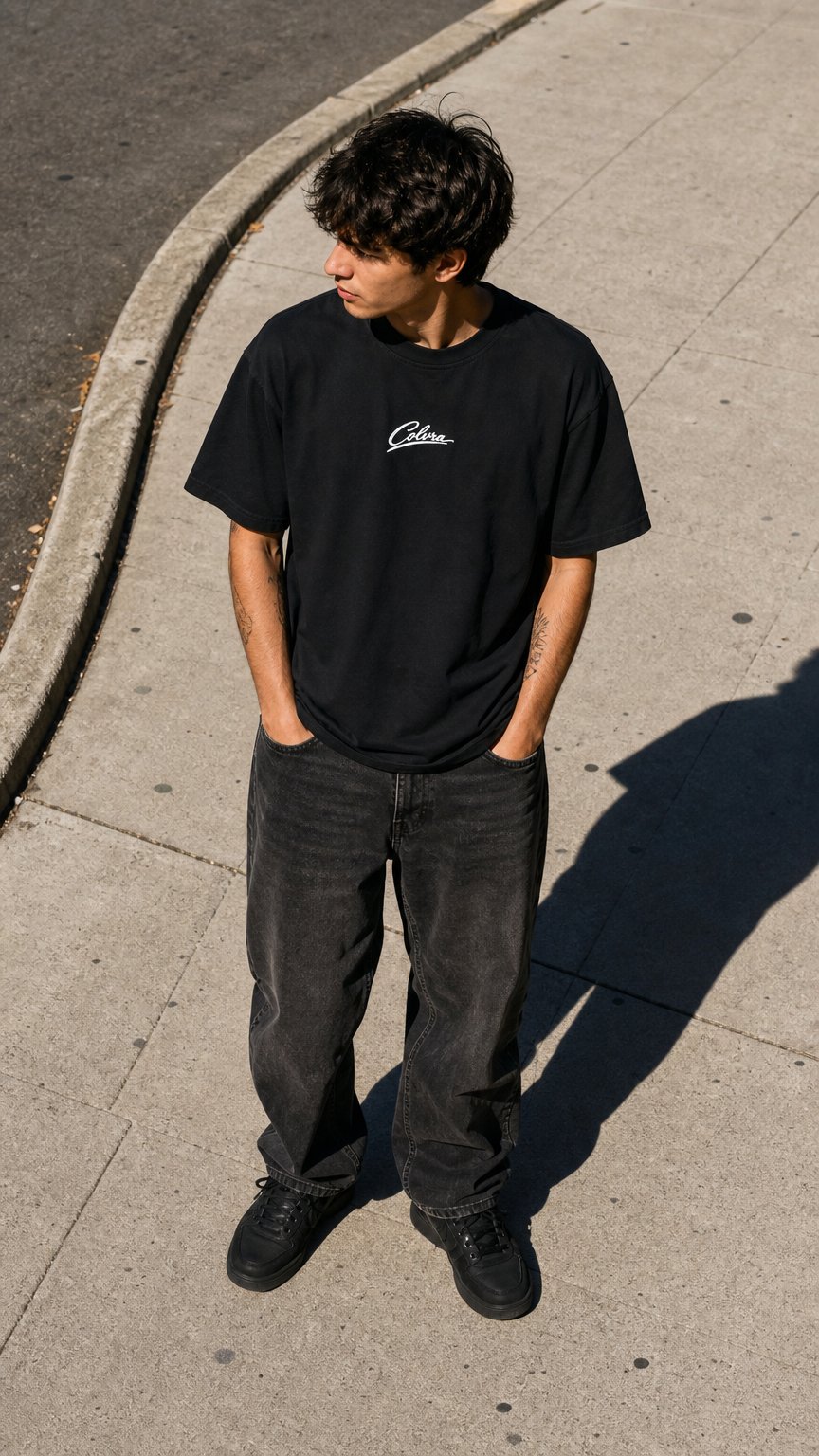 AI product shot of colvra tee