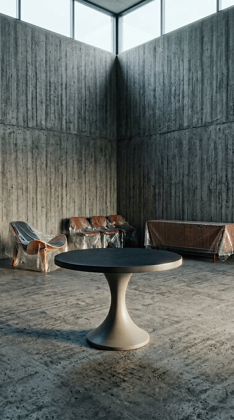 AI product shot of Isadora Outdoor Dining Table Dark Grey