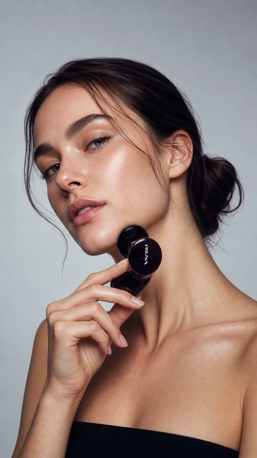 AI product shot of MUSHROOM Gua Sha Set Obsidian