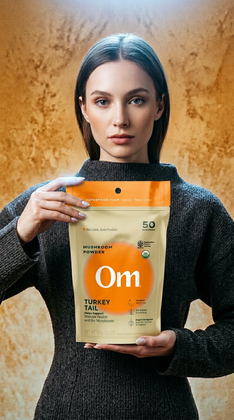 AI product shot of Turkey Tail Organic Mushroom Powder