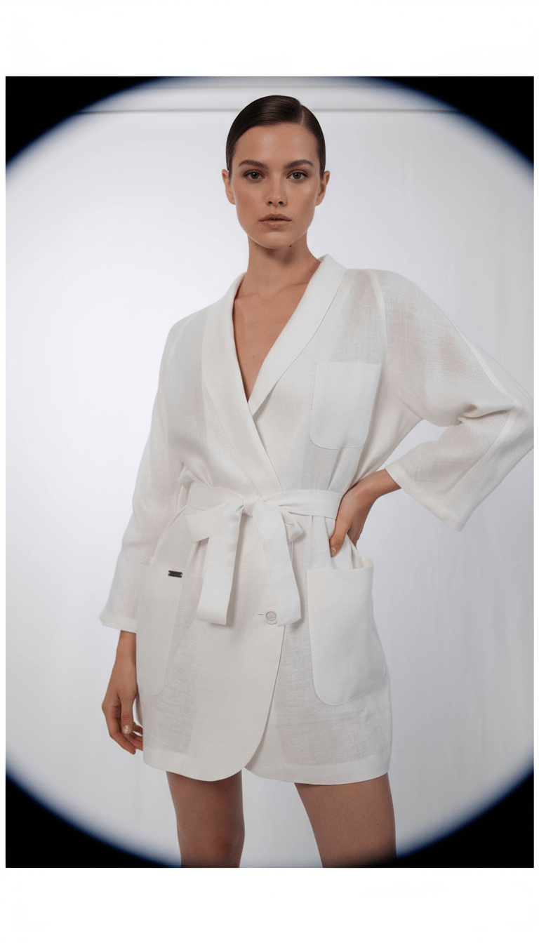 AI product shot of Pearlwash Hemp Blazer Dress