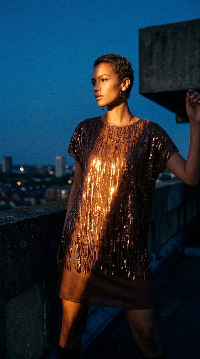 AI product shot of Sequence Beaded Top