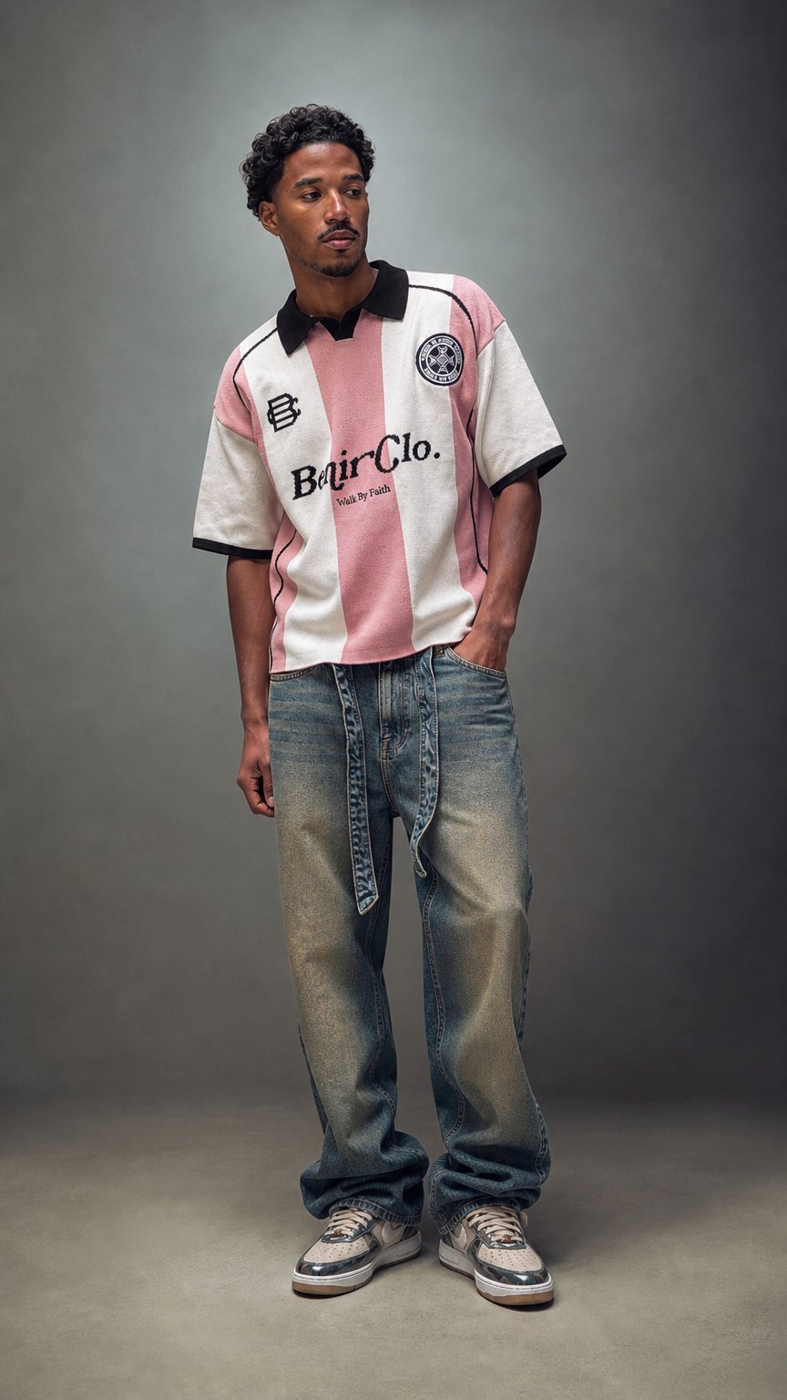 AI product shot of Miami Club Polo knit Jersey - White
