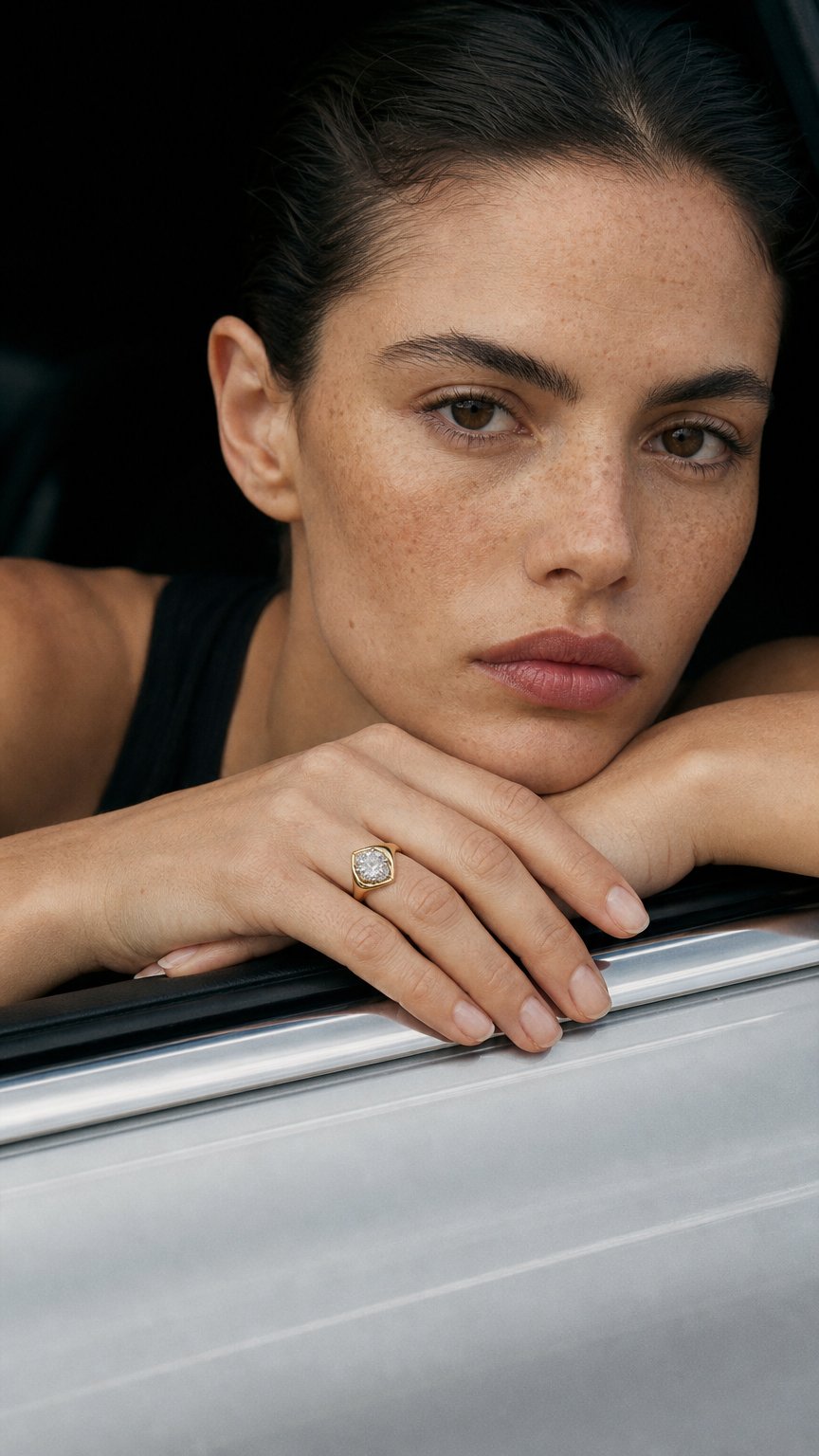 AI product shot of Isadora Trilogy Ring