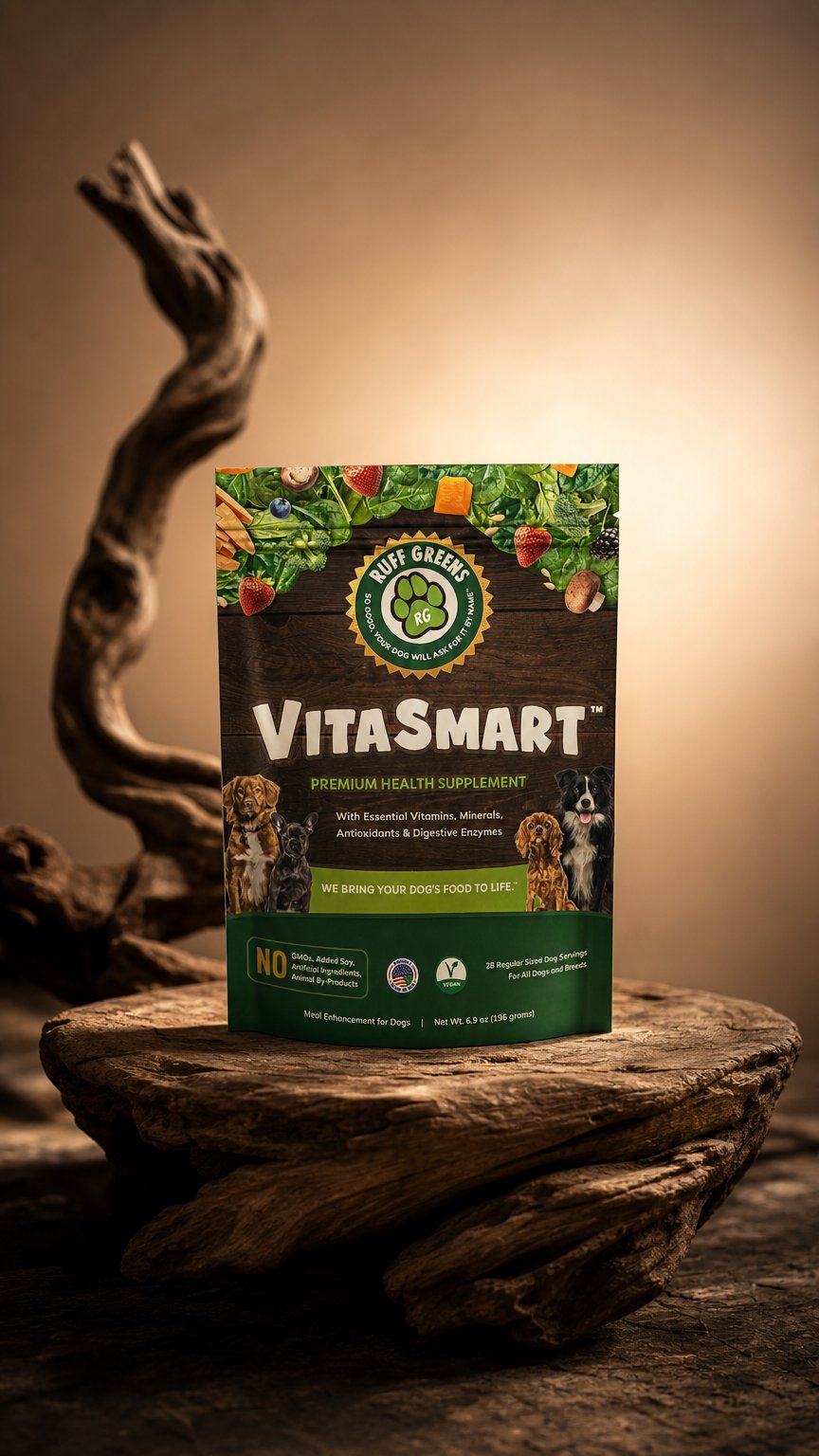 AI product shot of Ruff Greens, VitaSmart