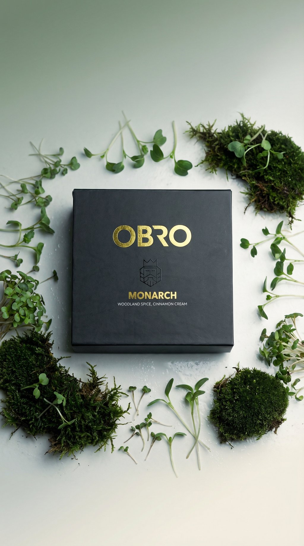 AI product shot of Monarch by Obro Natural Cologne