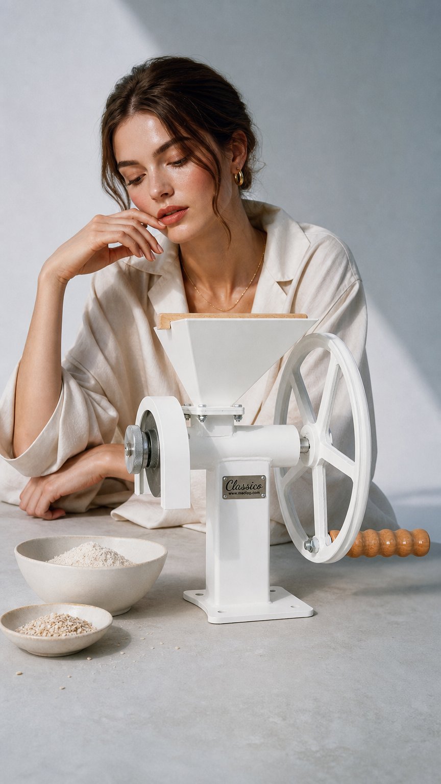 AI product shot of Madalga Grain Mill Classico
