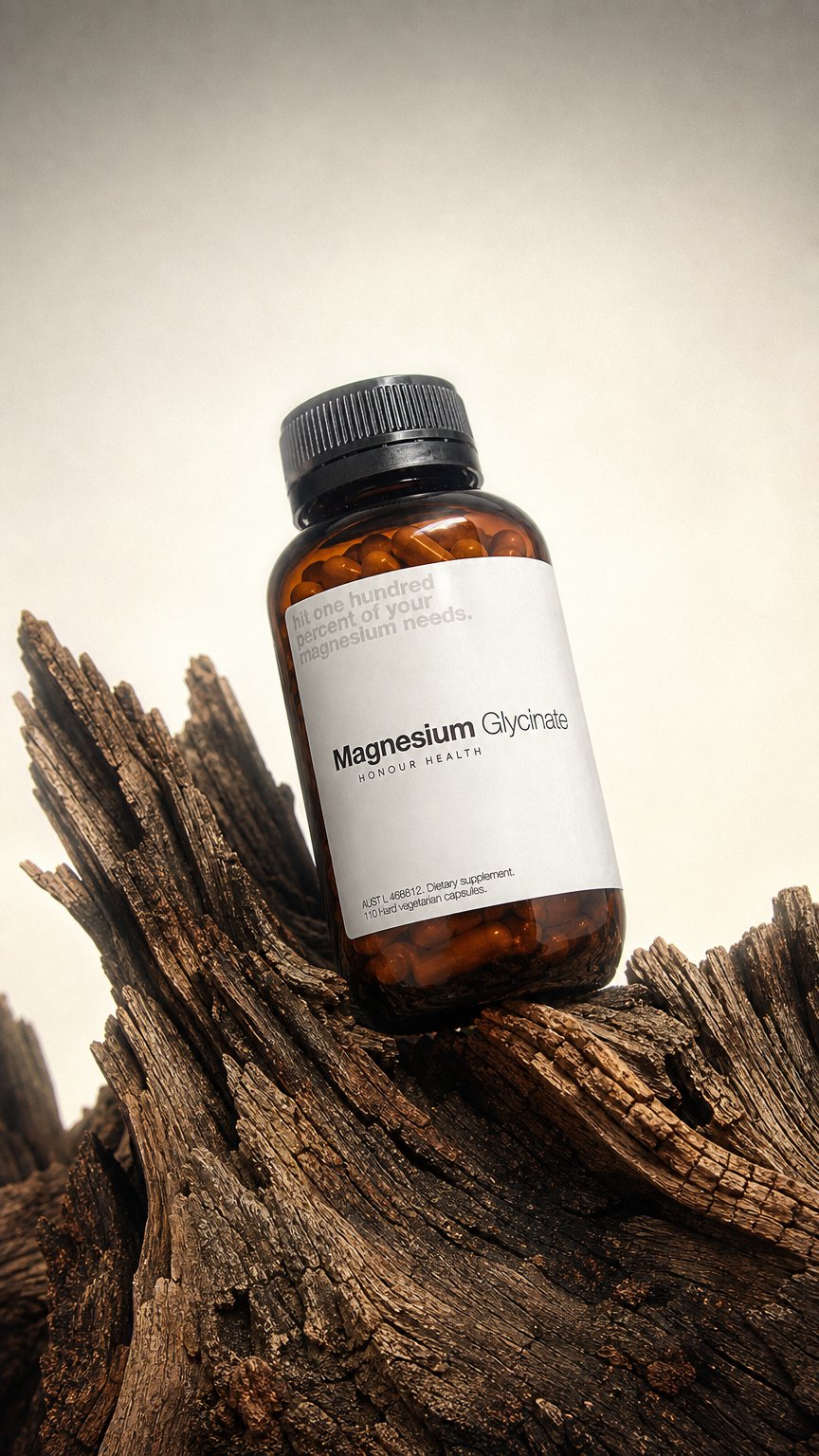AI product shot of Magnesium Glycinate (Pure & Unbuffered) - 110 Capsules