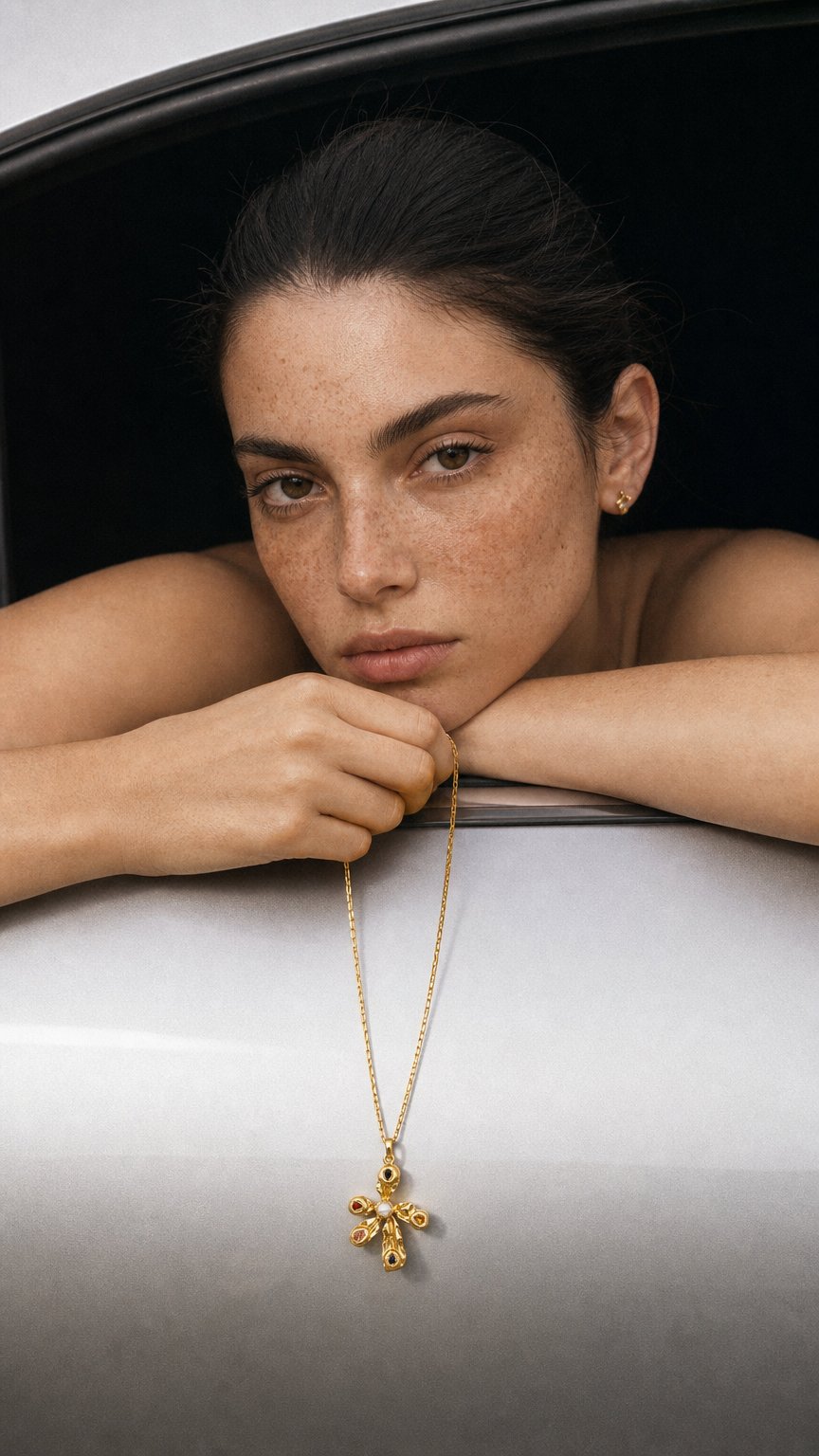 AI product shot of THE FLORA NECKLACE
