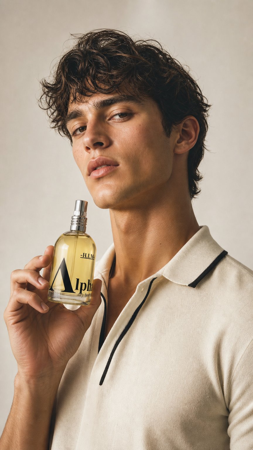 AI product shot of HIMISTRY’s Alpha Dry Body Oil