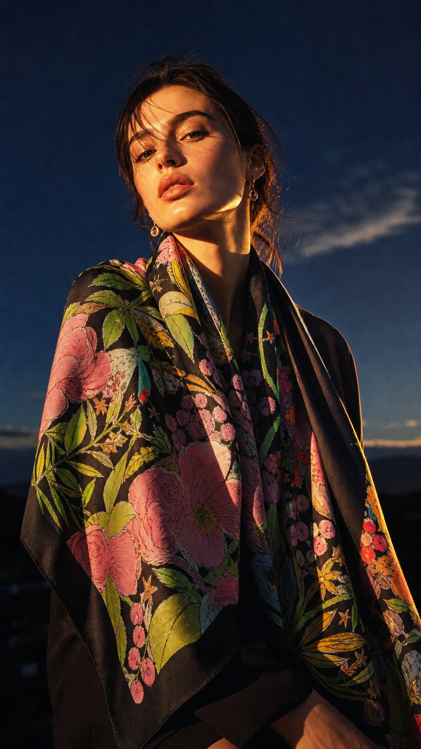 AI product shot of Capsule Collection Scarf - Navy