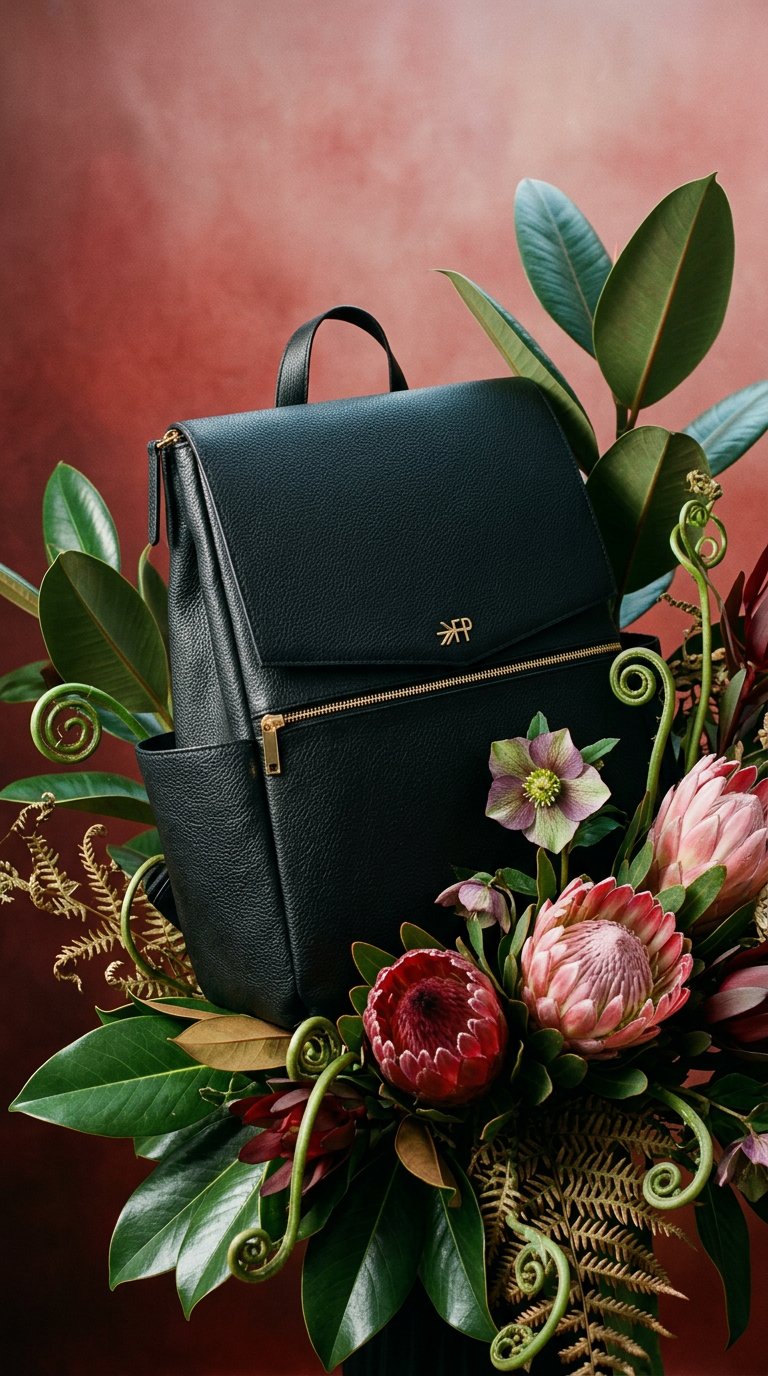 AI product shot of Ebony Classic Diaper Bag II