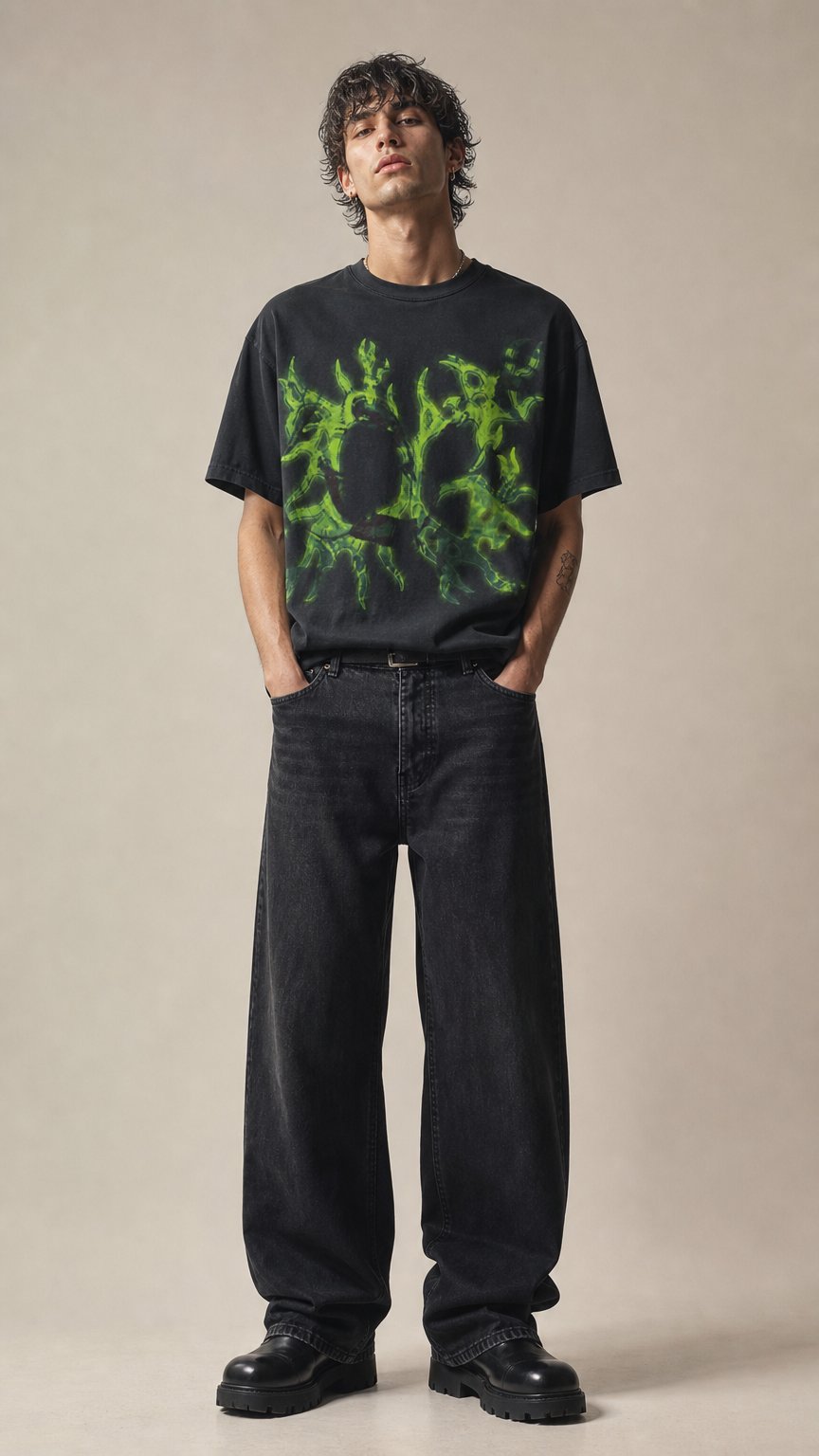 AI product shot of D'ORO® GREEN GOBLIN TEE