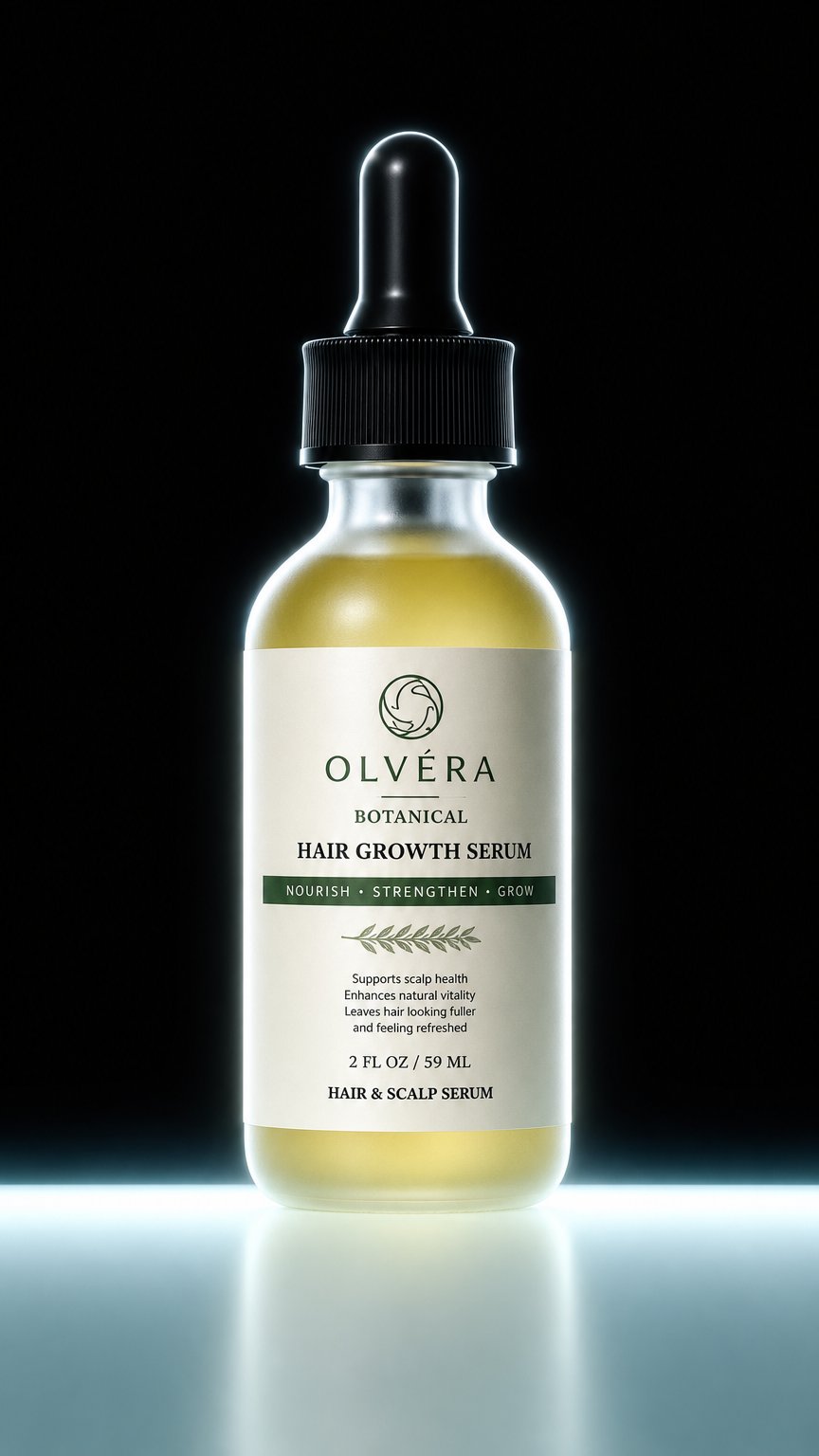 AI product shot of Olvera Hair Growth Serum
