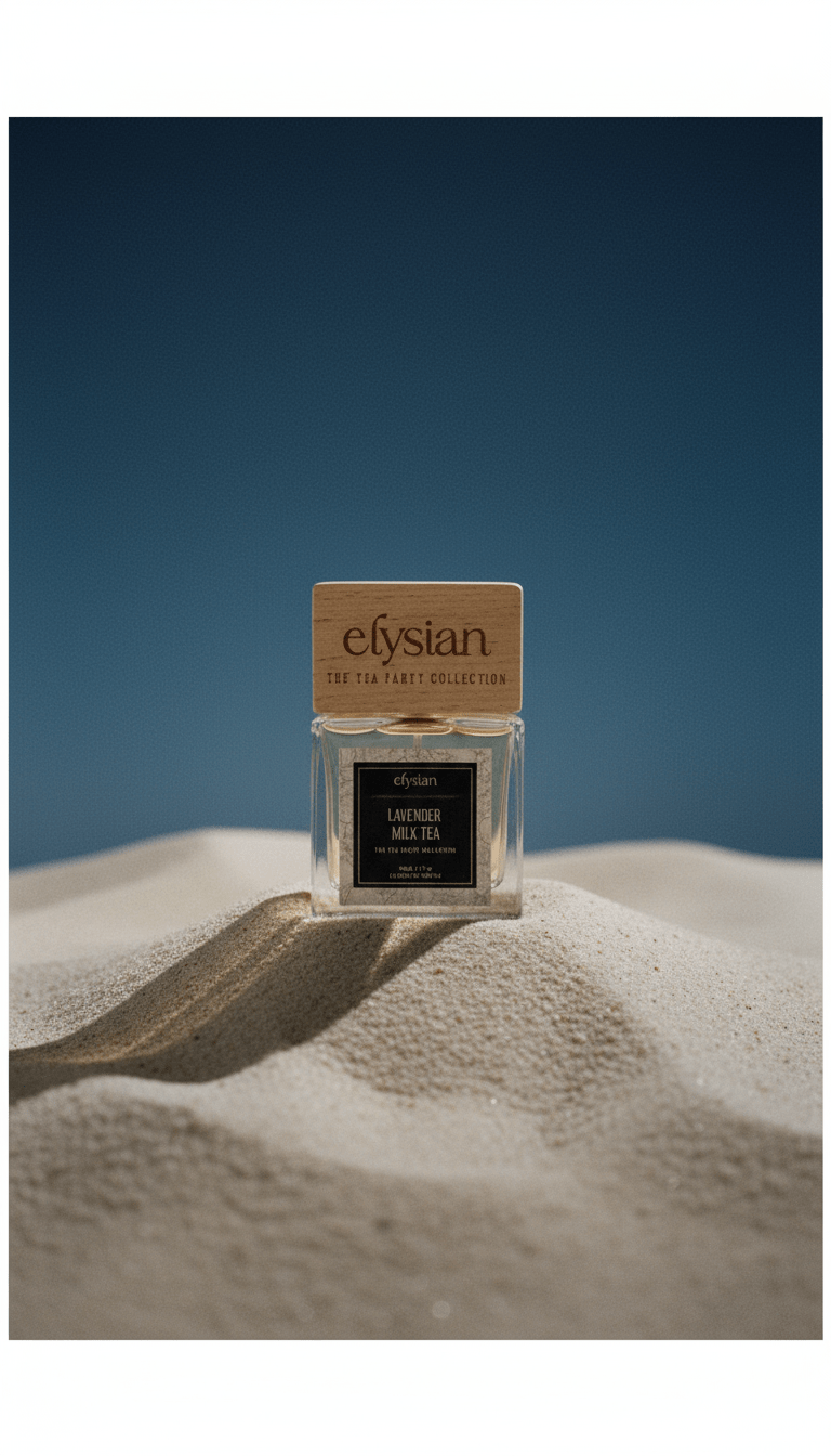 AI product shot of Lavender Milk Tea - Awarded Best New Fragrance!