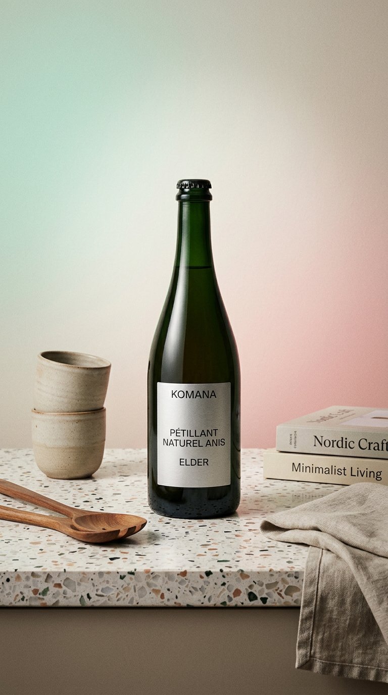 AI product shot of Pétillant Naturel Anti ELDER