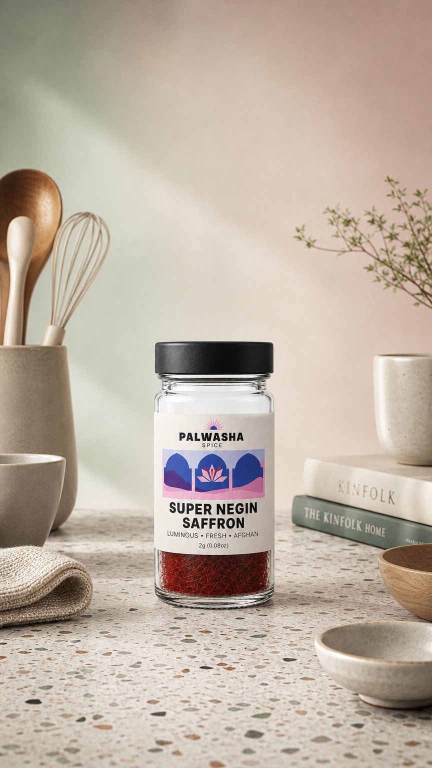 AI product shot of Pure Saffron Threads 2 Grams