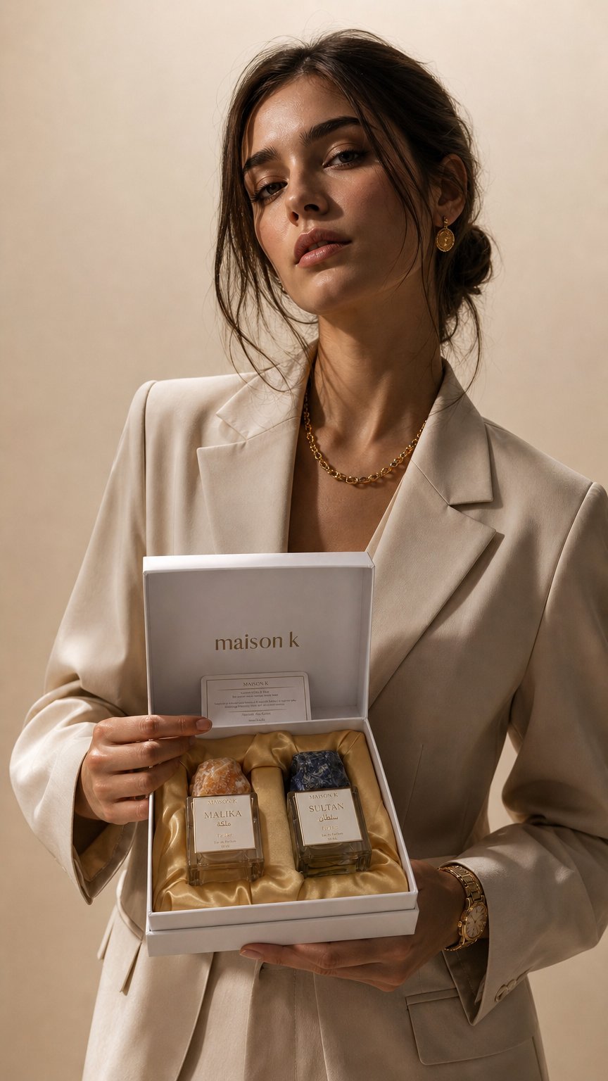 AI product shot of Sultan & Malika