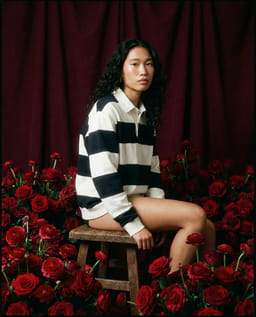 Burgundy Sitting Portrait