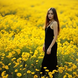 Yellow Flower Studio Portrait