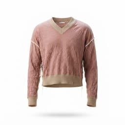 Fiction™ – Crinkled V-neck sweater