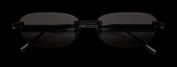 Black rimless sunglasses