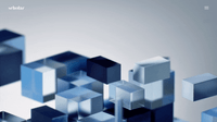 a blue and white abstract background with cubes