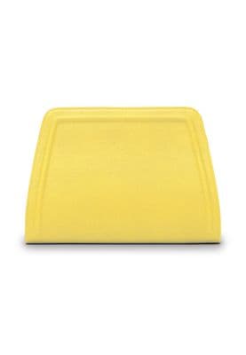 a yellow plastic tray on a white background