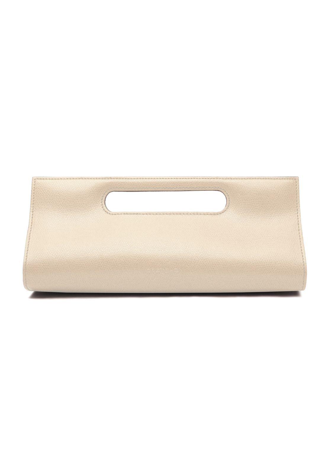 a white clutch bag on a white background