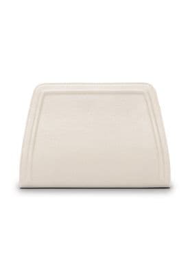 a white clutch bag on a white background