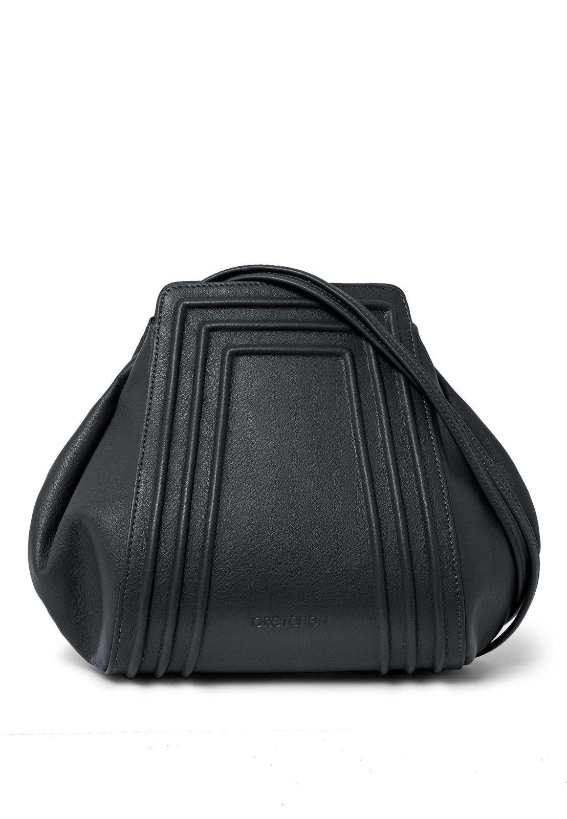 a black handbag on a white background