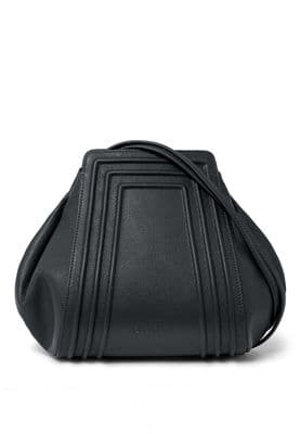 a black handbag on a white background