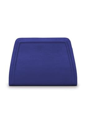 a blue purse on a white background