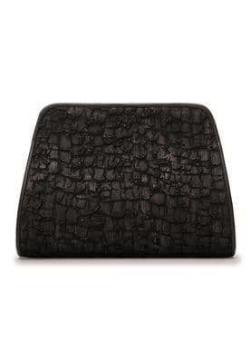 a black purse on a white background