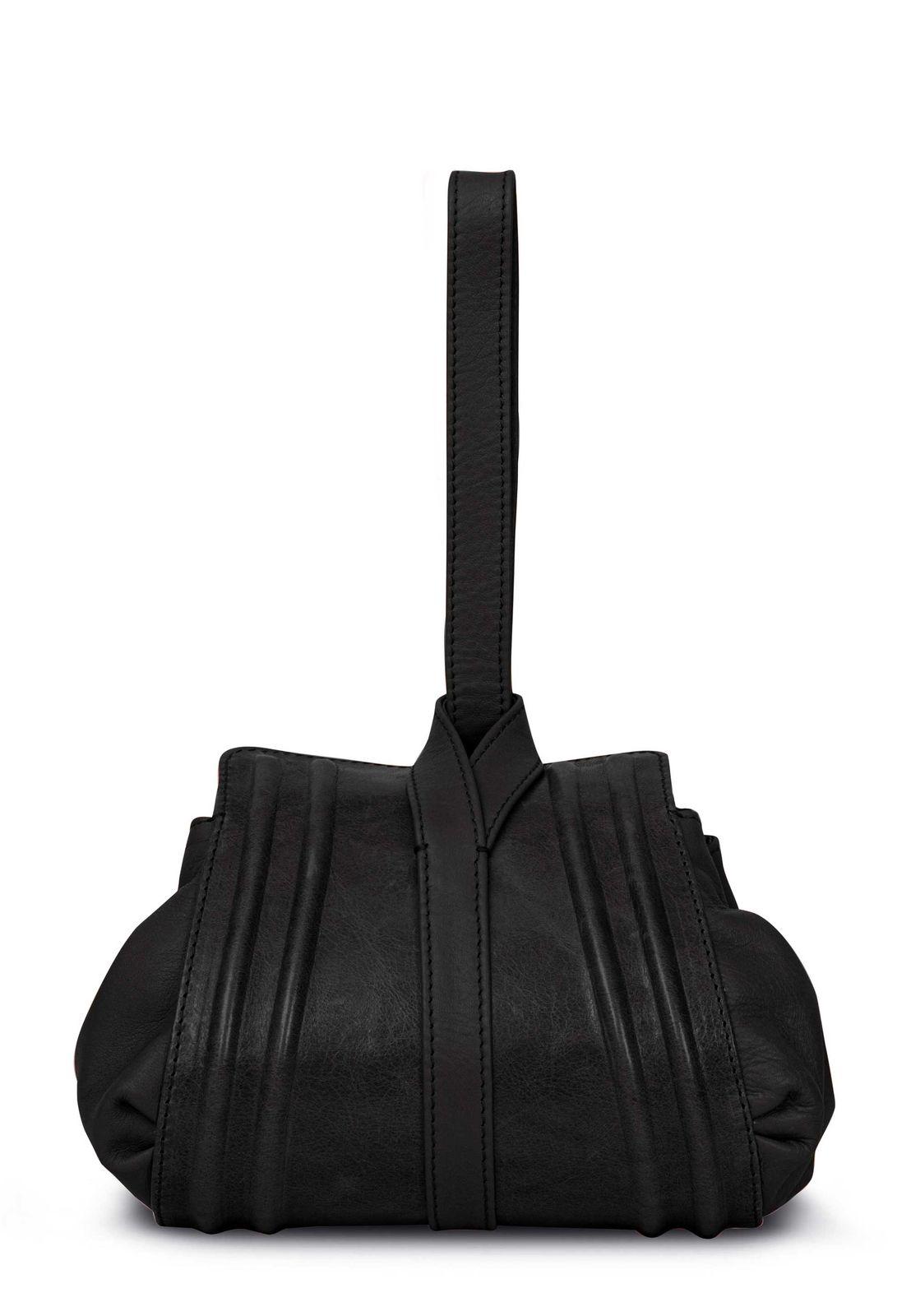 a black handbag on a white background