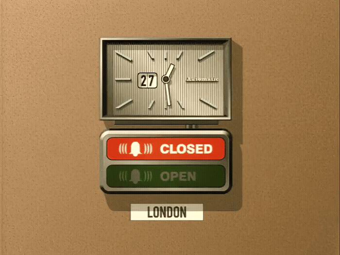 a close up of a clock on a wall