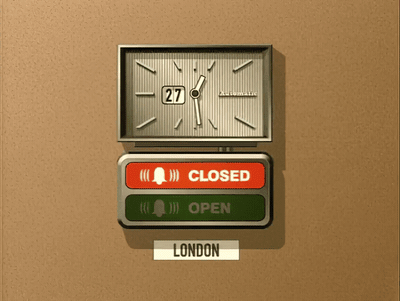 a close up of a clock on a wall